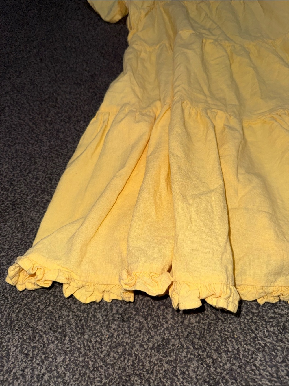 Princess Polly Yellow Tiered Ruffle Dress Size 4 Boho Cottagecore Style - Picture 5 of 9